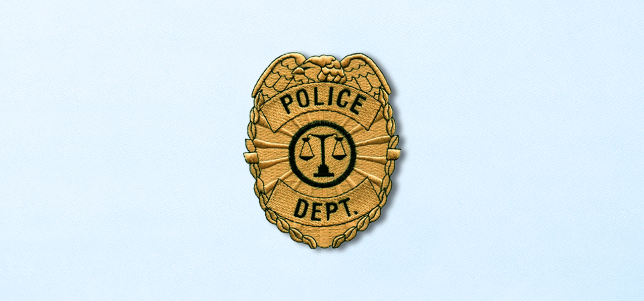 P 549 BL Police Department Blue Faux
